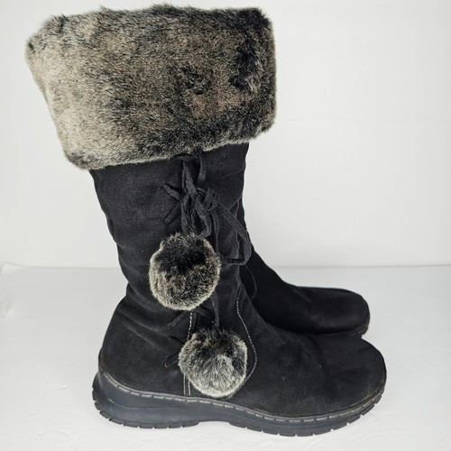 Vintage y2k black suede - suede, boots